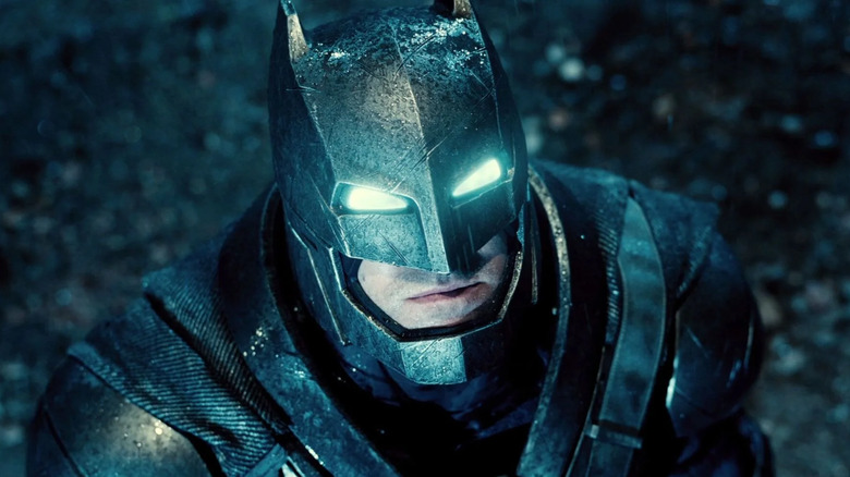 Batman v Superman in the rain