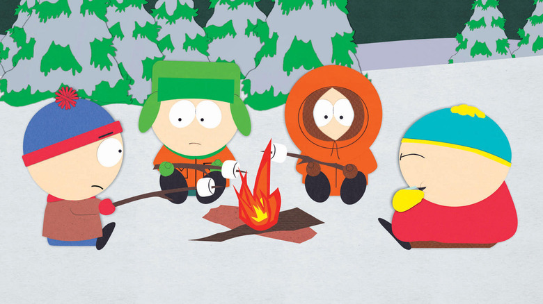 South Park kids roasting marshmallows