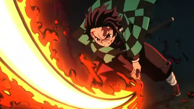 Tanjiro summoning flames