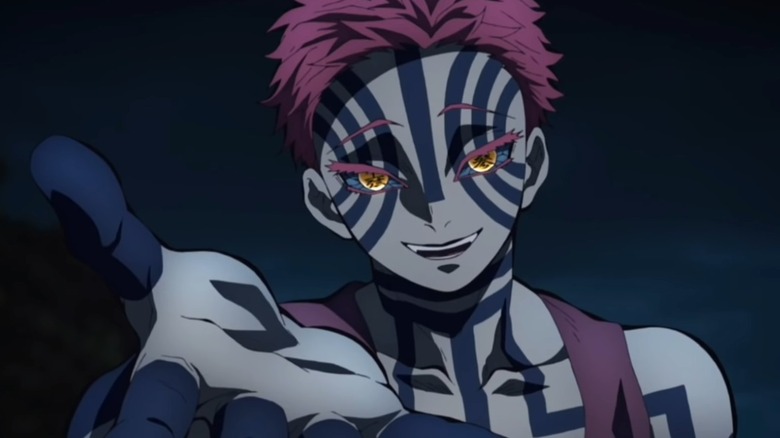 Akaza taunting Rengoku