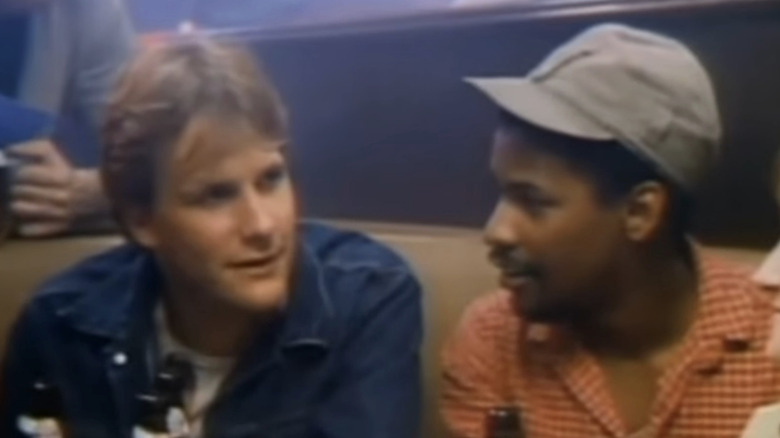 Young Jeff Daniels and Denzel Washington in a Pabst Blue Ribbon Beer commercial (1980)