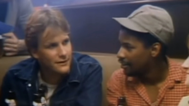 Young Jeff Daniels and Denzel Washington in a Pabst Blue Ribbon Beer commercial (1980)