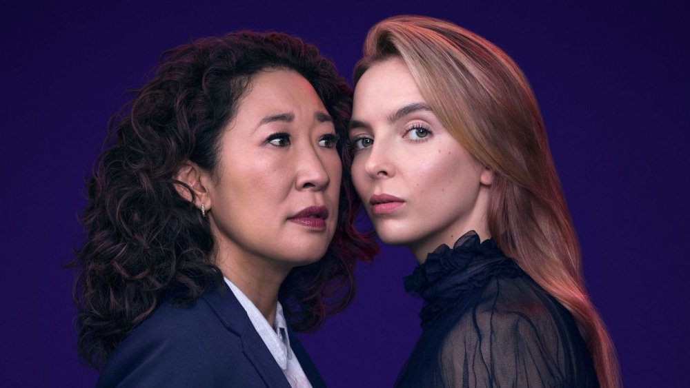 Sandra Oh as Eve and Jodie Comer as Villanelle on Killing Eve