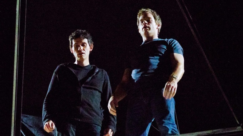 Dexter and Brian look down into a pit in "Dexter" (2006)