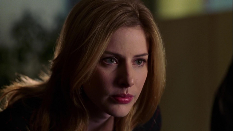 Casey Novak in red lipstick