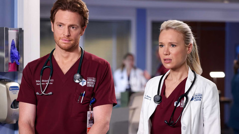 Halstead and Hannah looking disgusted