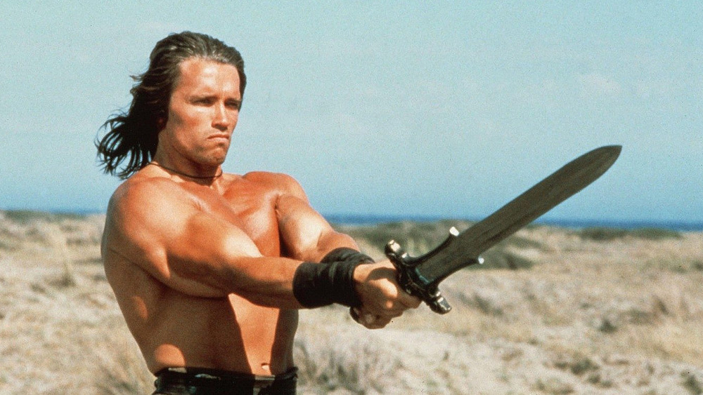 Conan the Barbarian holding a sword