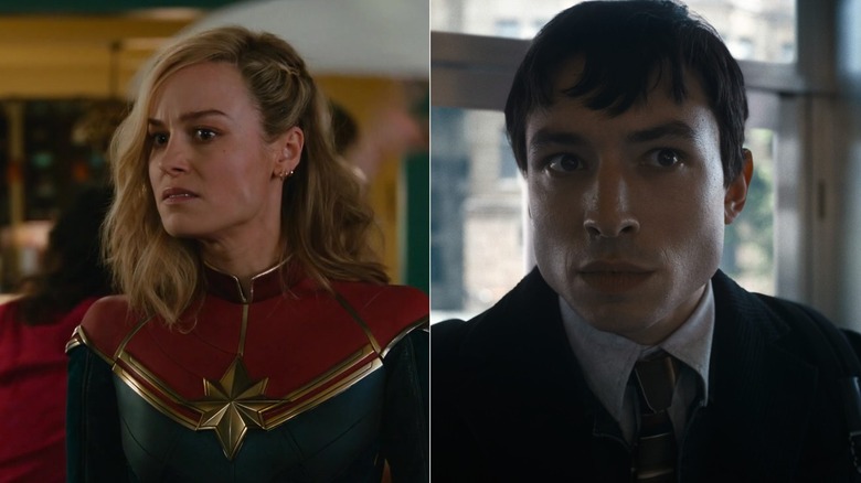 Captain Marvel and Barry Allen collage