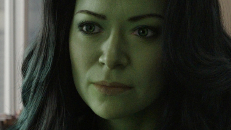 She-Hulk staring