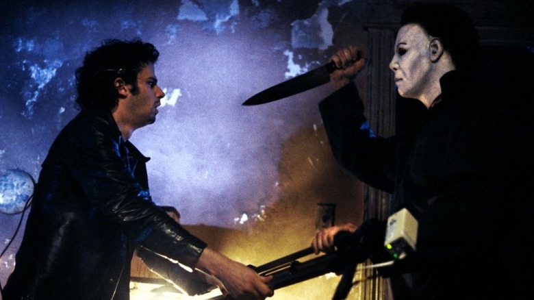 Jim and Michael grapple in "Halloween: Resurrection" (2002)