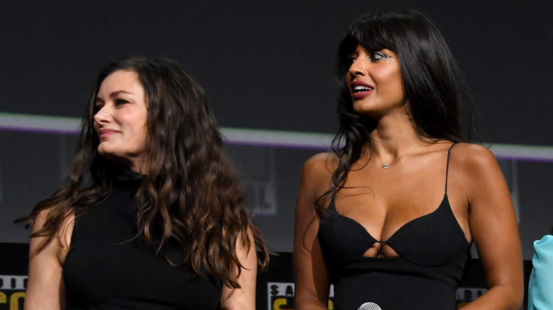 Kat Coiro and Jameela Jamil looking to left