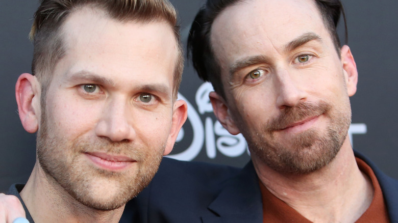 Aaron Moorhead and Justin Benson smiling