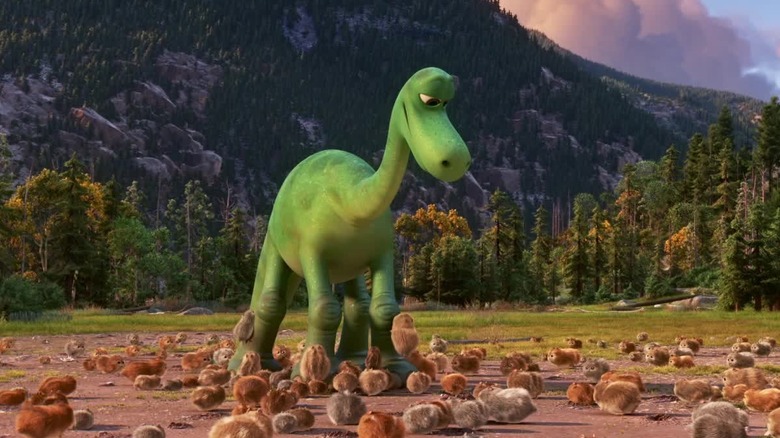 Arlo inspecting prehistoric critters in "The Good Dinosaur" (2015)