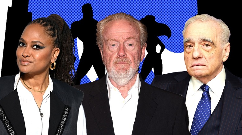 Composite image of Ava DuVernay, Ridley Scott, and Martin Scorsese