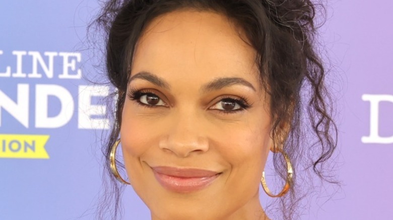 Rosario Dawson smiling