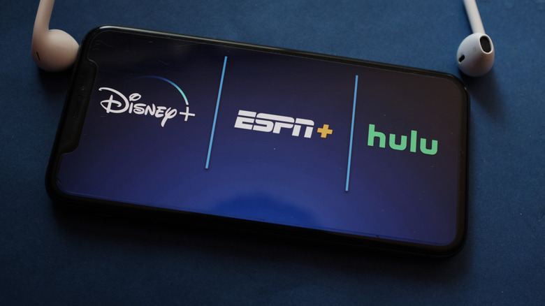  Logotips de Disney+, Hulu, ESPN+