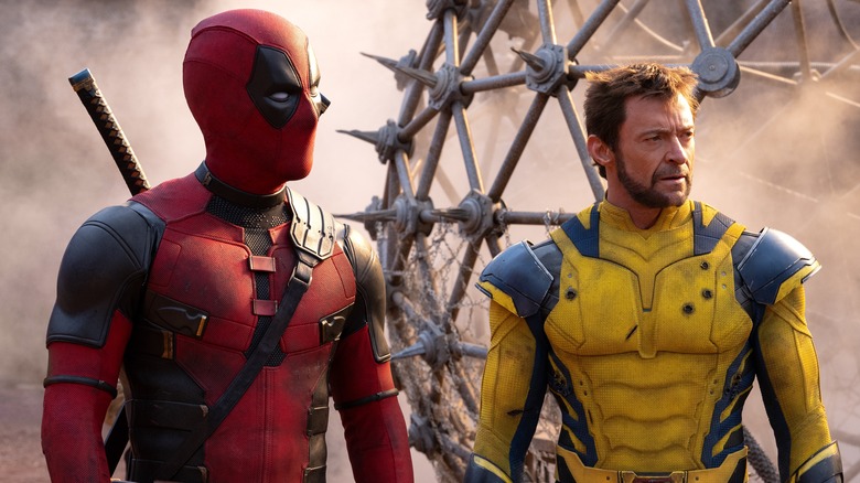 Deadpool and Wolverine standing together