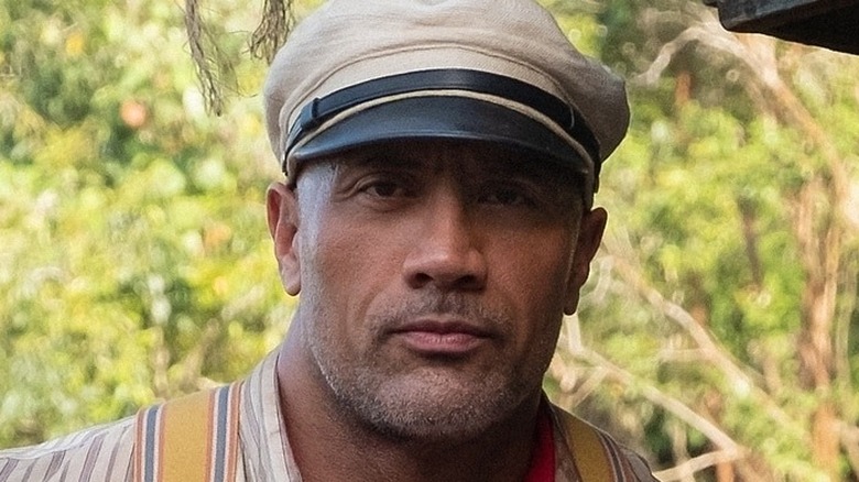 Dwayne Johnson wearing captain's hat