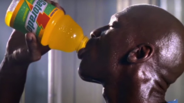 Michael Jordan drinking Gatorade