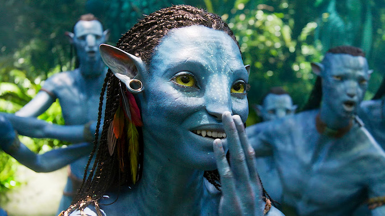 Neytiri smiling in Avatar: The Way of Water