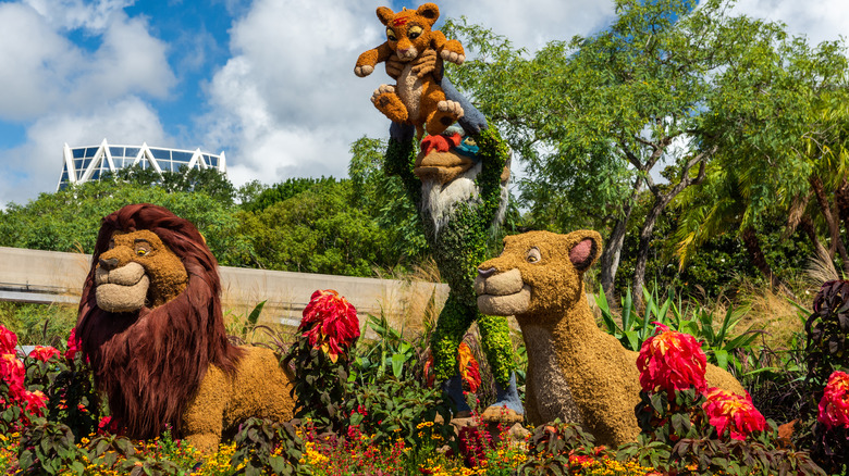Topiary characters at Disney World