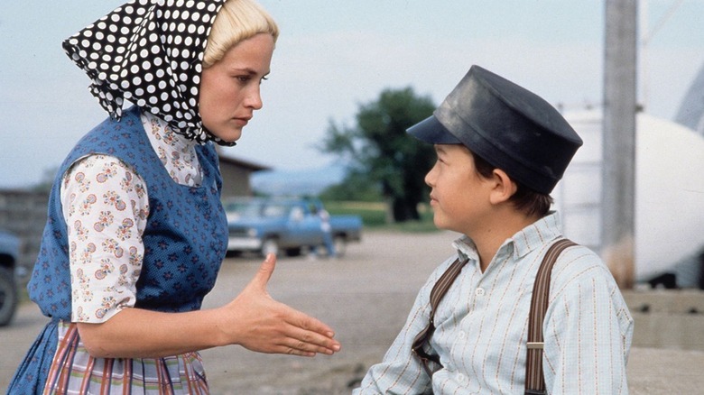Betsy making a deal with Zeke in Holy Matrimony (1994)