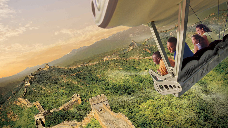 Soarin' Over the World Riders soar over the Great Wall of China