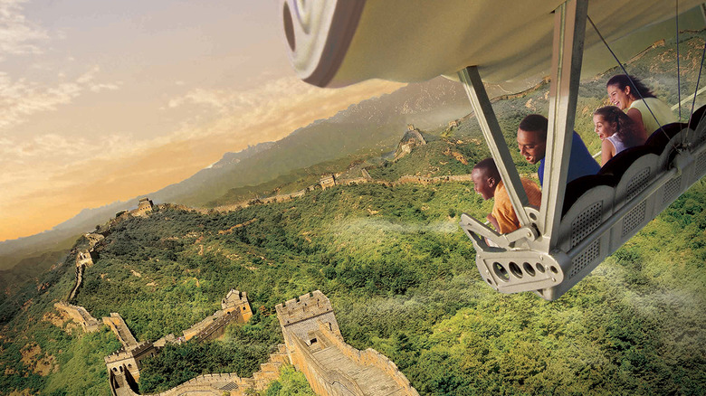 Soarin' Over the World Riders soar over the Great Wall of China