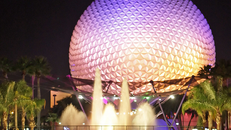 The exterior of Spaceship Earth in Epcot