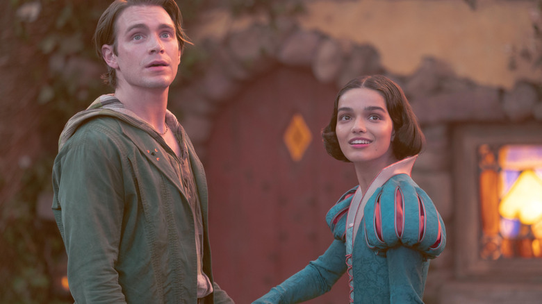 Snow White holding hands with Jonathan