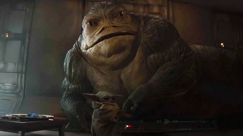 Rotta feeding Grogu in Star Wars: The Mandalorian and Grogu (2026)