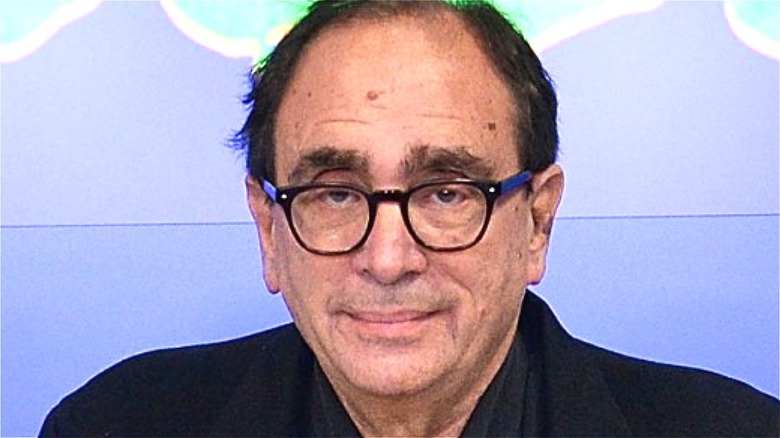 R.L. Stine posing for photographers