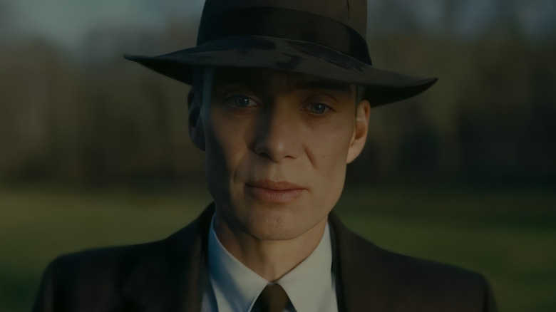 Oppenheimer stares into space