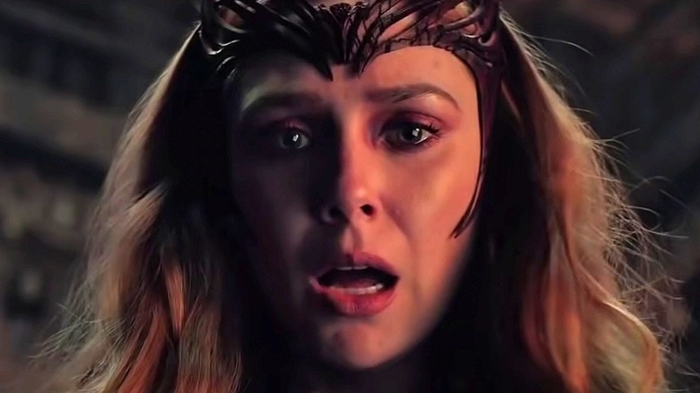 Scarlet Witch looking upset