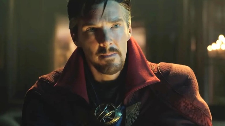Doctor Strange wears the Eye of Agamotto without the Time Stone