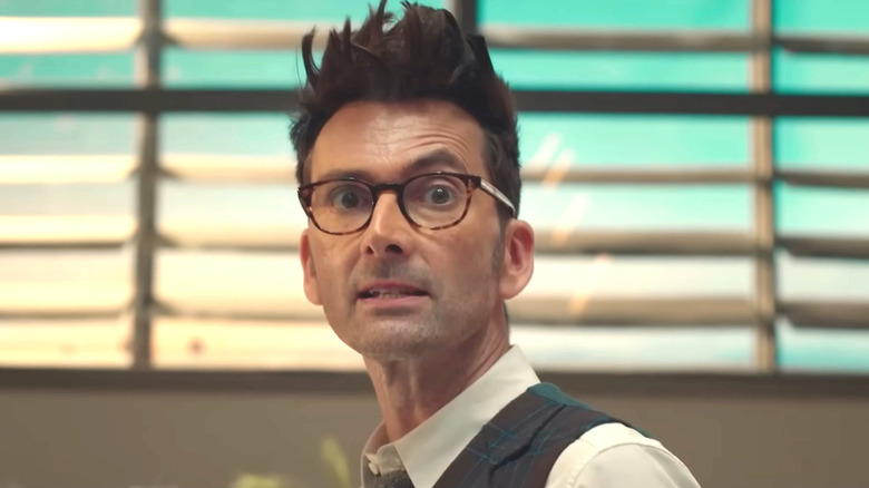The Fourteenth Doctor wearing glasses