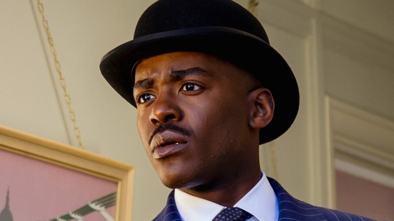 The 15th Doctor in a bowler hat in 