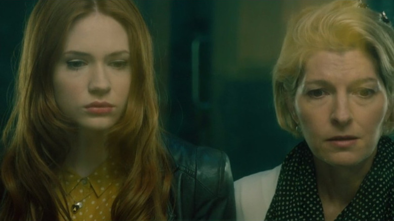Amy and Kate starring black jacket polka dot scarf