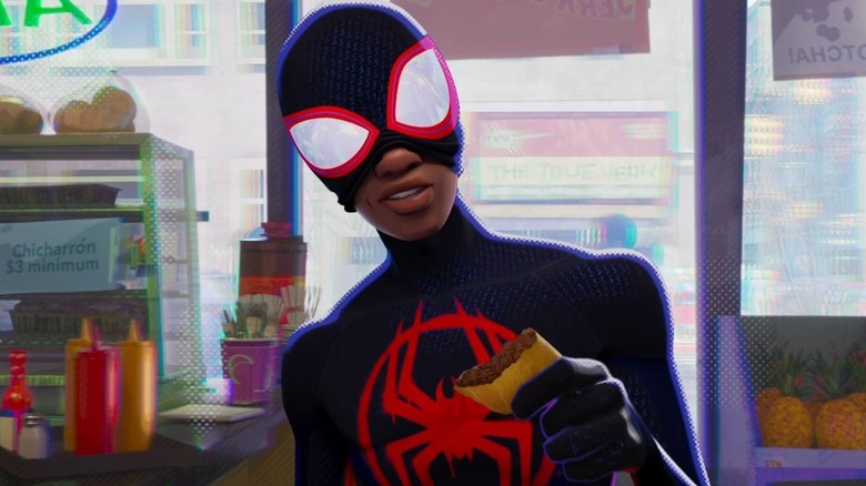 Miles Morales eating