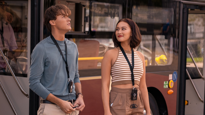 Conrad and Belly on a bus tour in Paris on The Summer I Turned Pretty