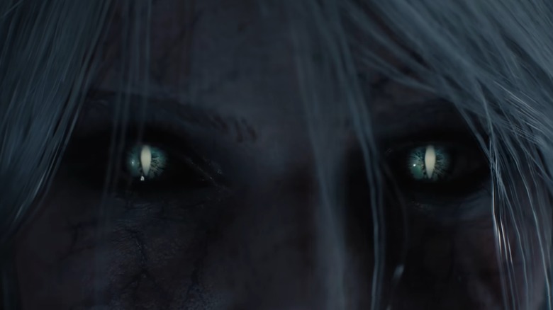Ciri opening potion-infused Witcher eyes in The Witcher 4