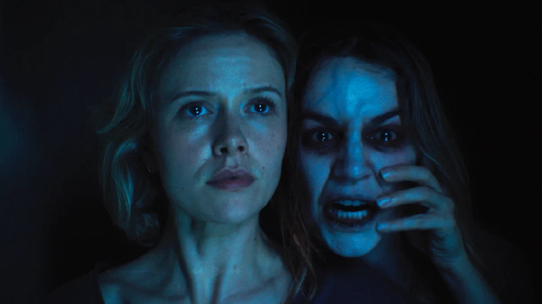Gemma with the ghost of Ingrid in Insidous: Out of the Further