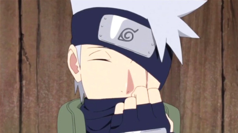 Kakashi removing mask