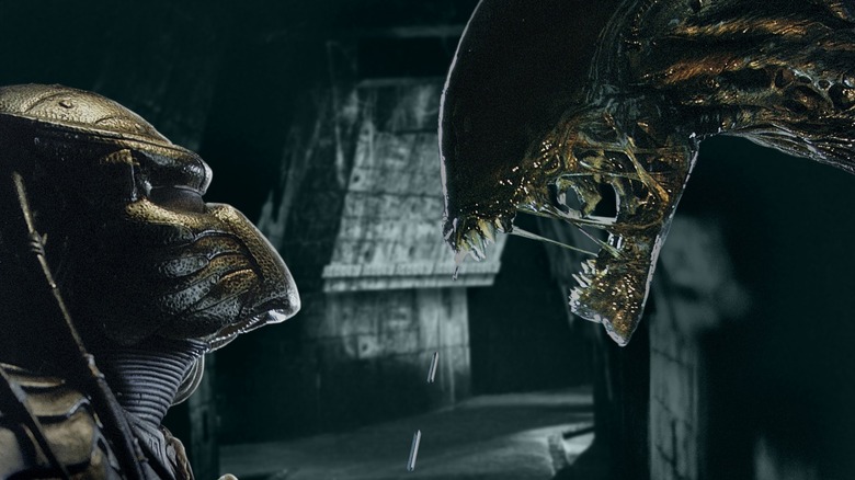 A Predator and a Xenomorph come face to face in AVP