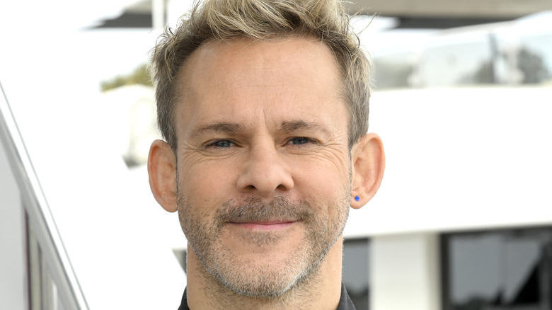 Dominic Monaghan grinning