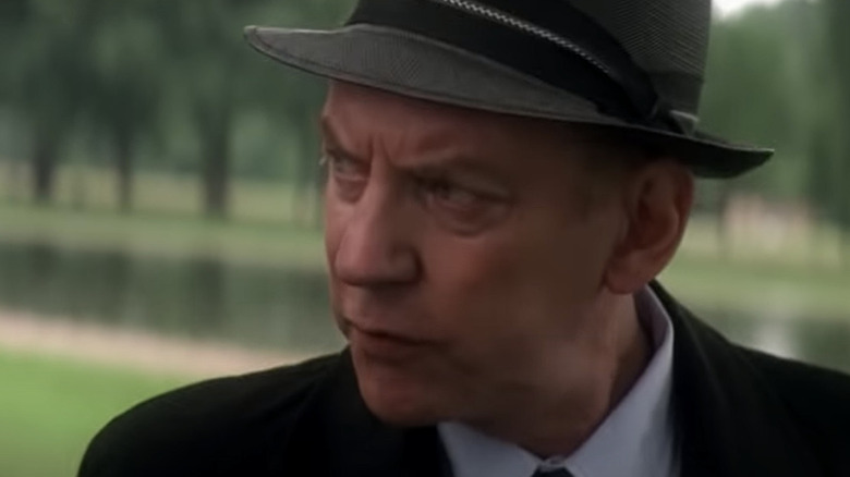 Donald Sutherland looking away