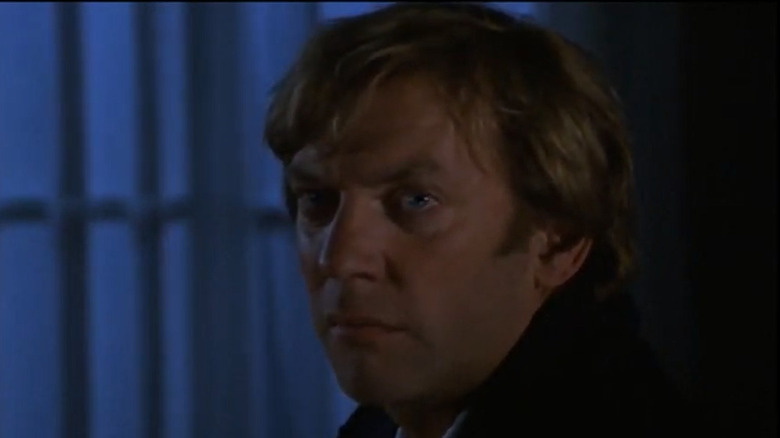 Donald Sutherland looking stern