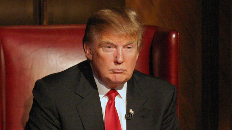 Donald Trump in leather chair