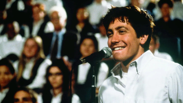 Donnie addresses his school in "Donnie Darko" (2001)
