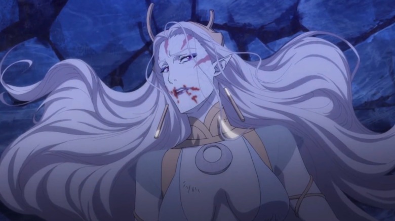 Selemene blood on face